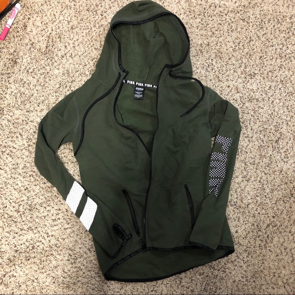 Pink Hooded Cardigan Sz Small